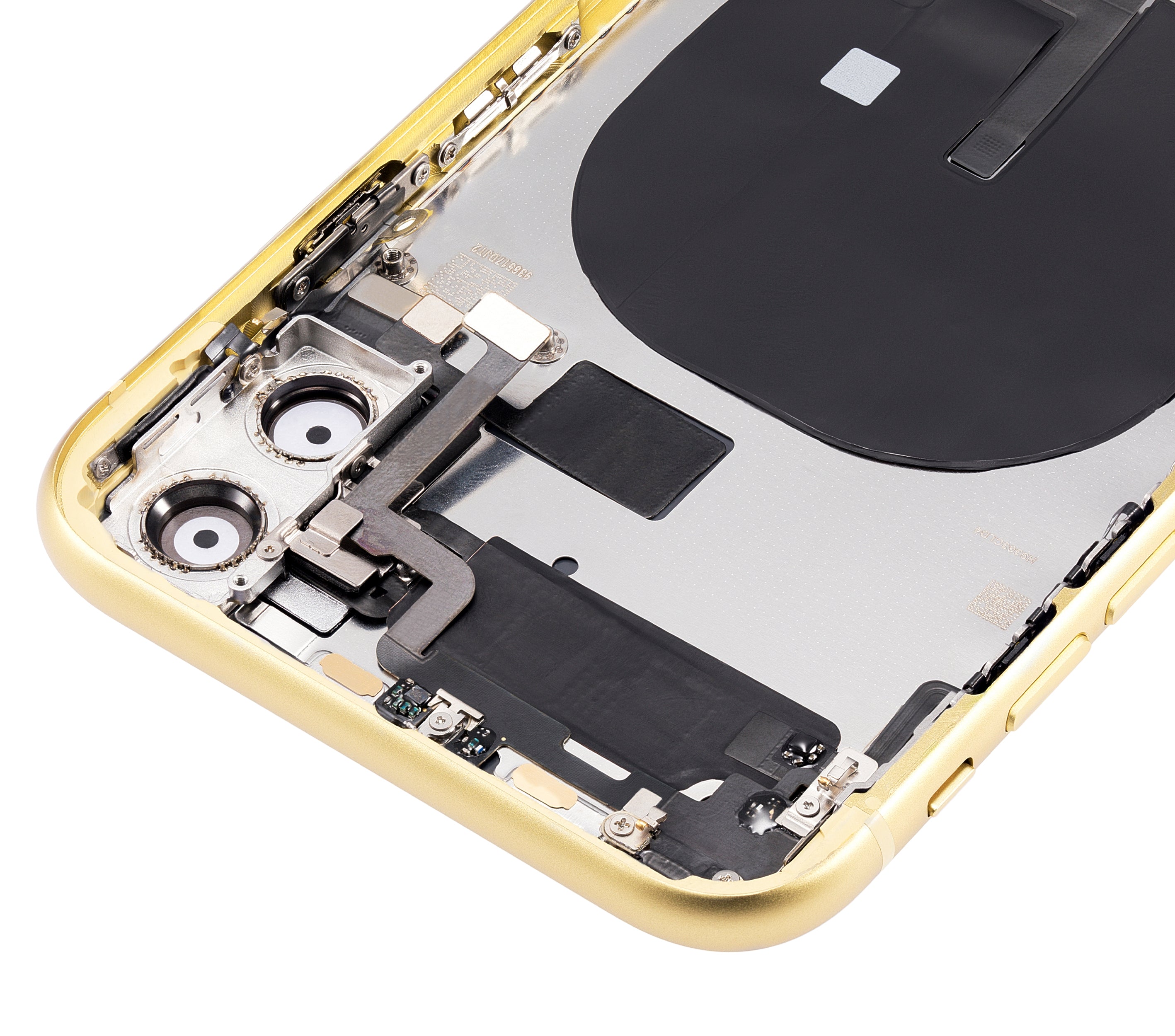Backcover Rahmen mit Kleinteilen iPhone 11 Gelb Aftermarket Plus ohne Logo