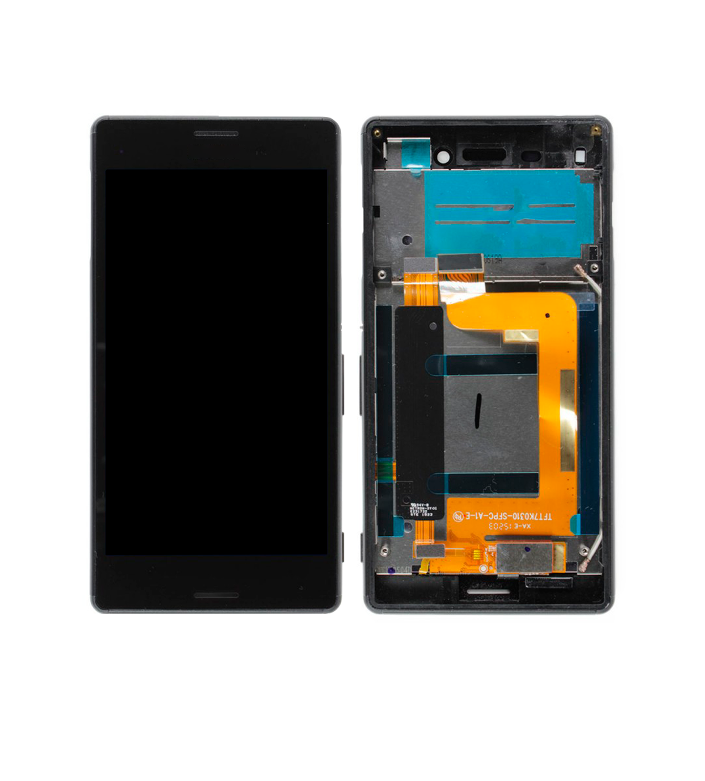 LCD-Display mit Rahmen für Sony Xperia M4 Aqua (E2303 / E2306 / E2353 / E2363) (Schwarz)