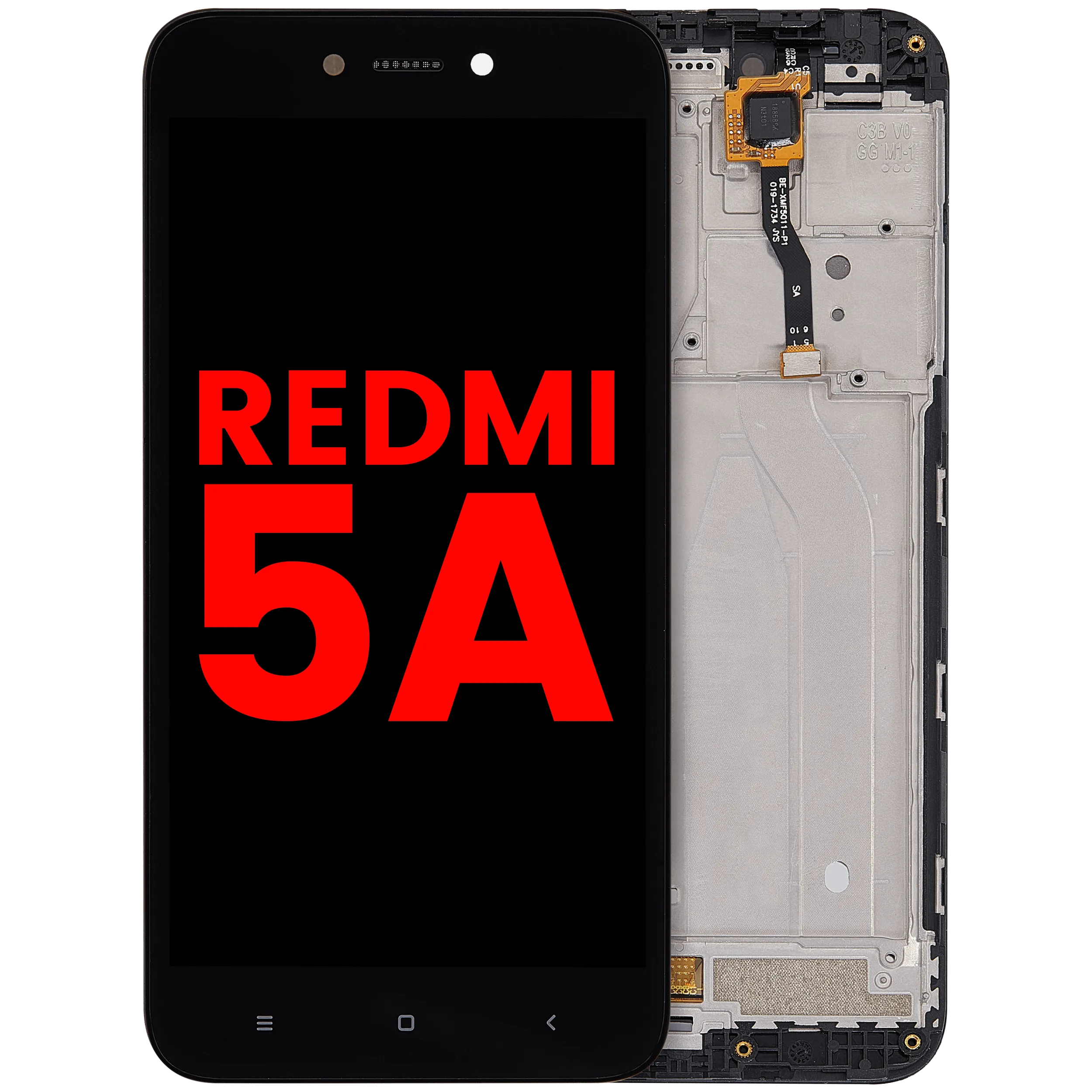 LCD-Display mit Rahmen für Xiaomi Redmi 5A (Aftermarket Plus) (Alle Farben)