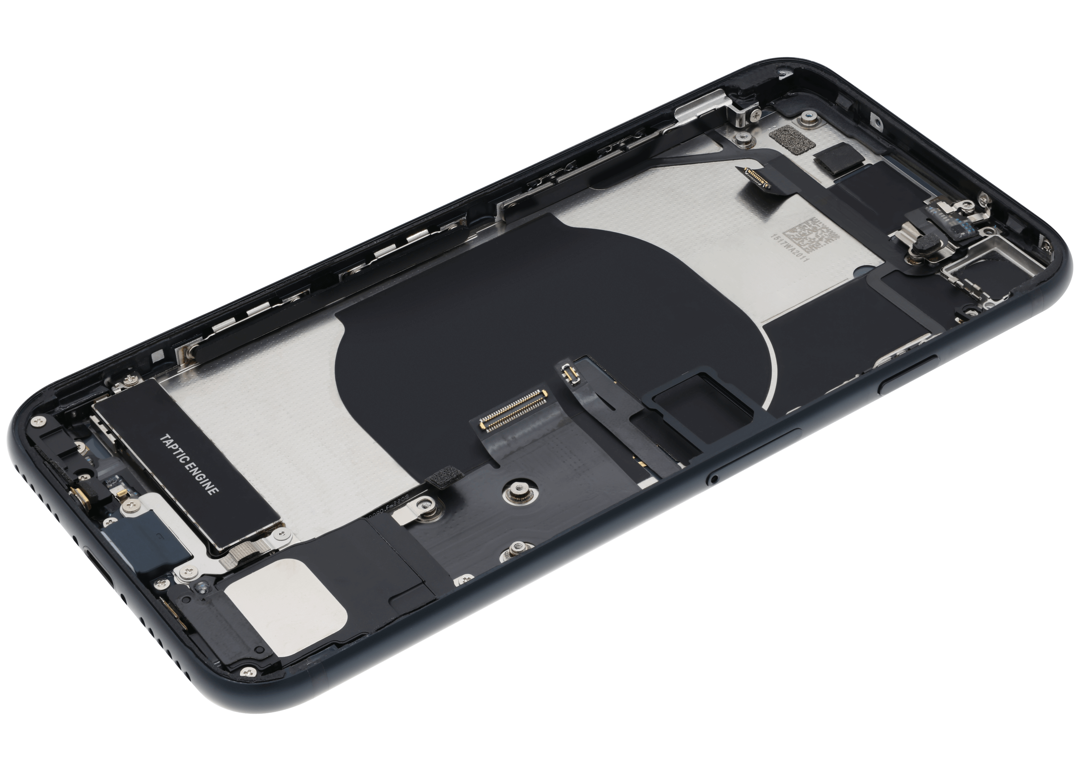 Backcover/Rahmen mit Ladebuchse Flex and Small Components Pre-Installed für iPhone SE (2022) (gebrauchter OEM-Ausbau, Qualität B) (Midnight)
