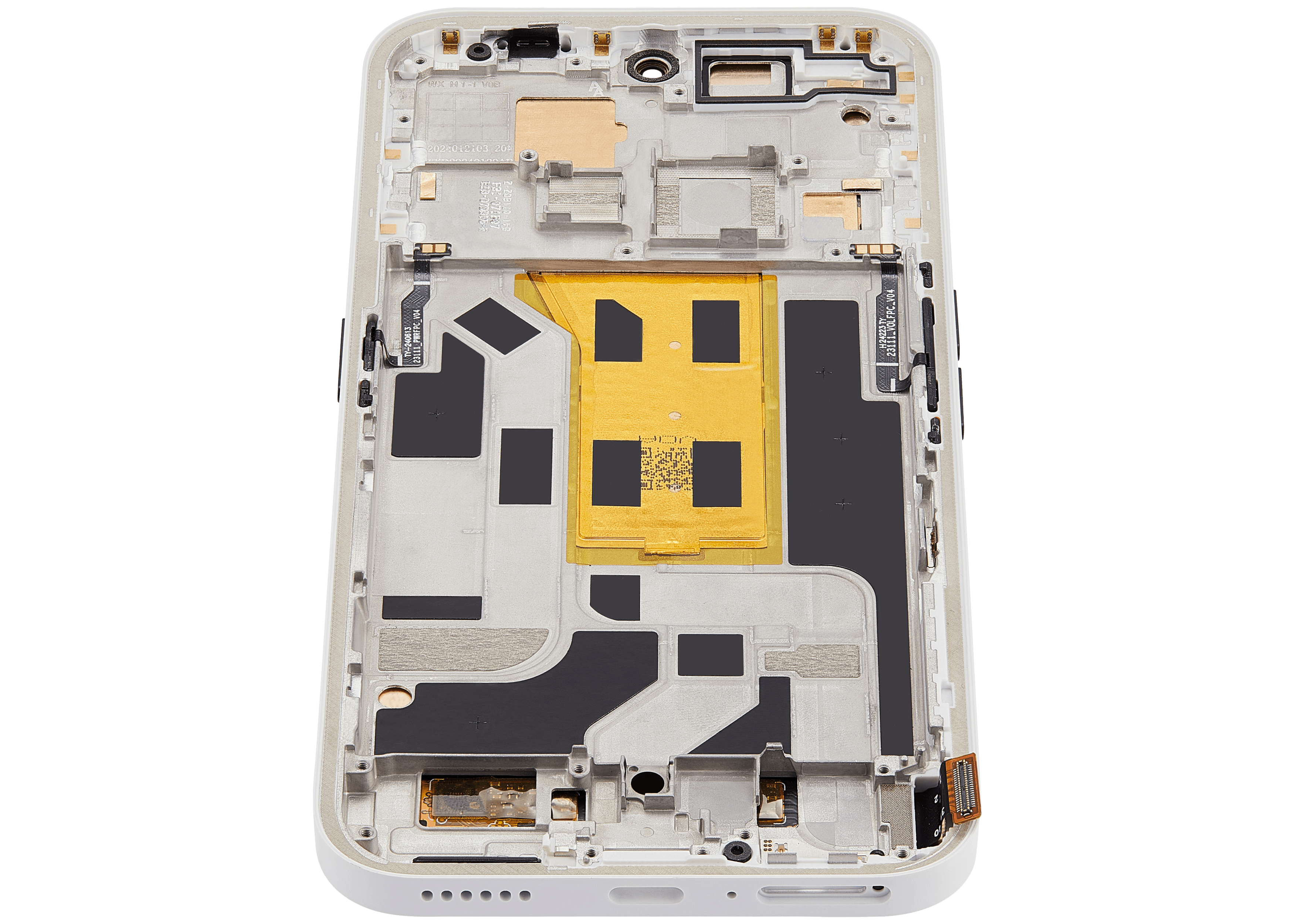 OLED-Display mit Rahmen für Nothing Phone (2a) (Refurbished) (Weiß)