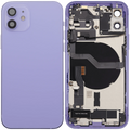 Backcover/Rahmen mit Ladebuchse Flex & Small Parts für iPhone 12 (EU / Global Version) (gebrauchter OEM-Ausbau, Qualität A) (Lila)