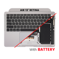 Top-Case m. Akku/Tastatur f. MacBook Air 13 A2179 US Silber OEM A