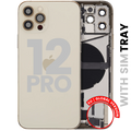 Backcover/Rahmen mit Ladeanschlussflex für iPhone 12 Pro Gold OEM Pull C