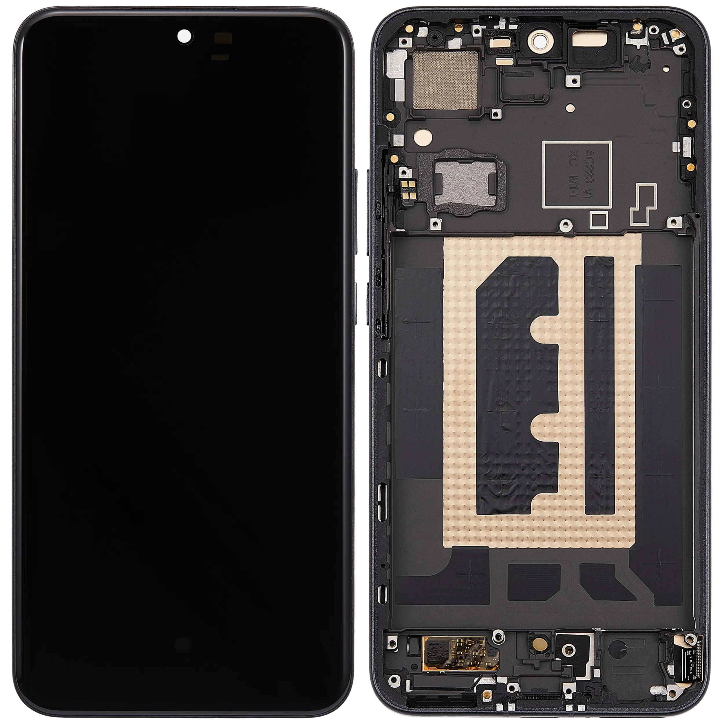 OLED-Display mit Rahmen für Oppo Reno 13 Pro (Refurbished) (Graphite Grau)
