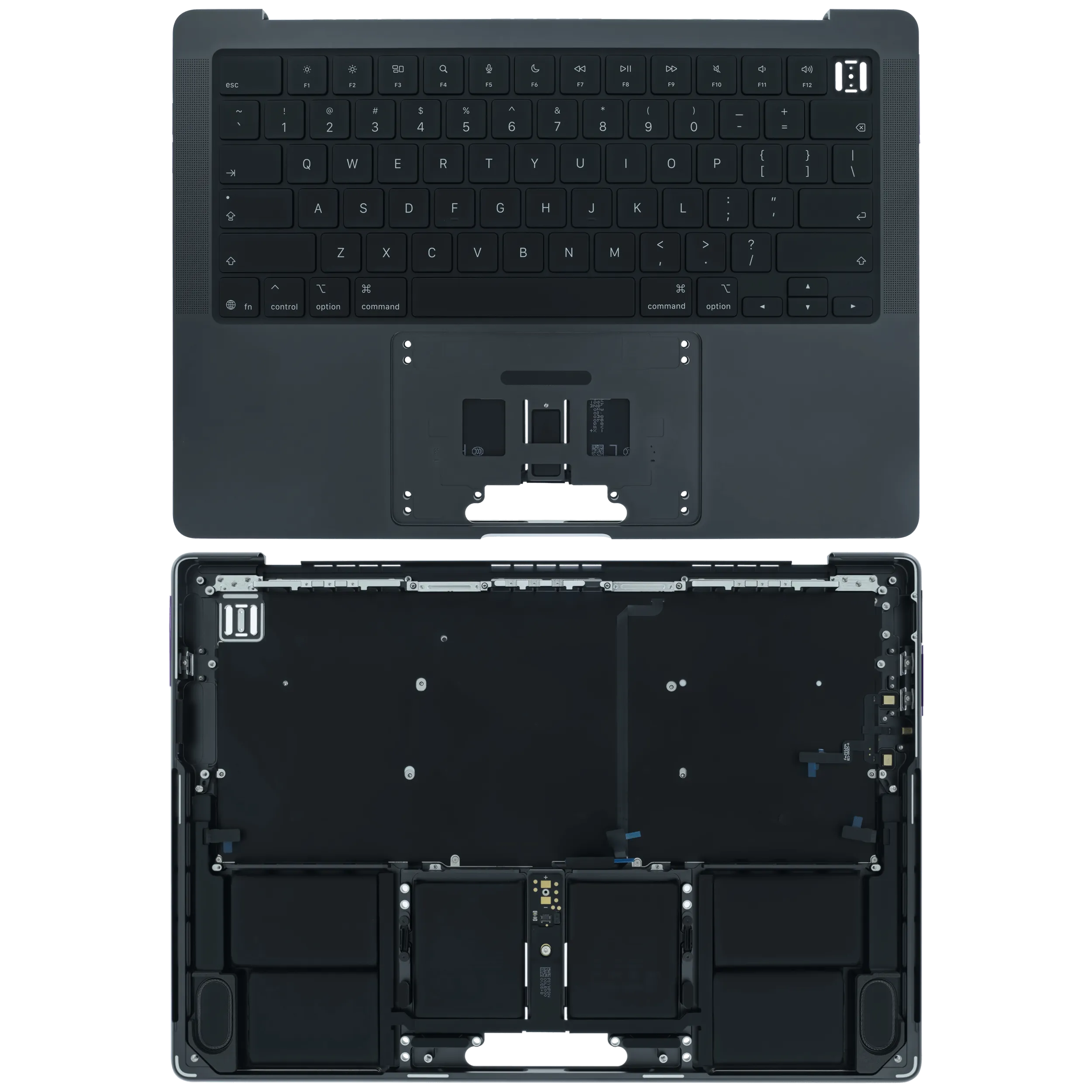 Top Case mit Keyboard (ANSI US) für MacBook Pro 14" A3426 (2026) (Original OEM) (Space Schwarz)