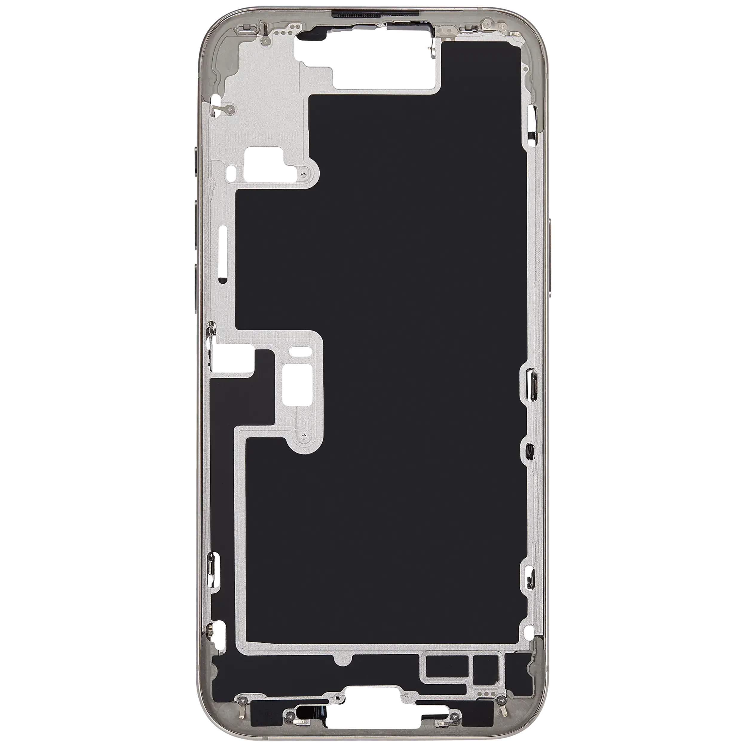 Midframe/Rahmen mit Power And Volume Button für iPhone 16 Pro Max (EU / Global Version) (Aftermarket Plus) (Natural Titanium)