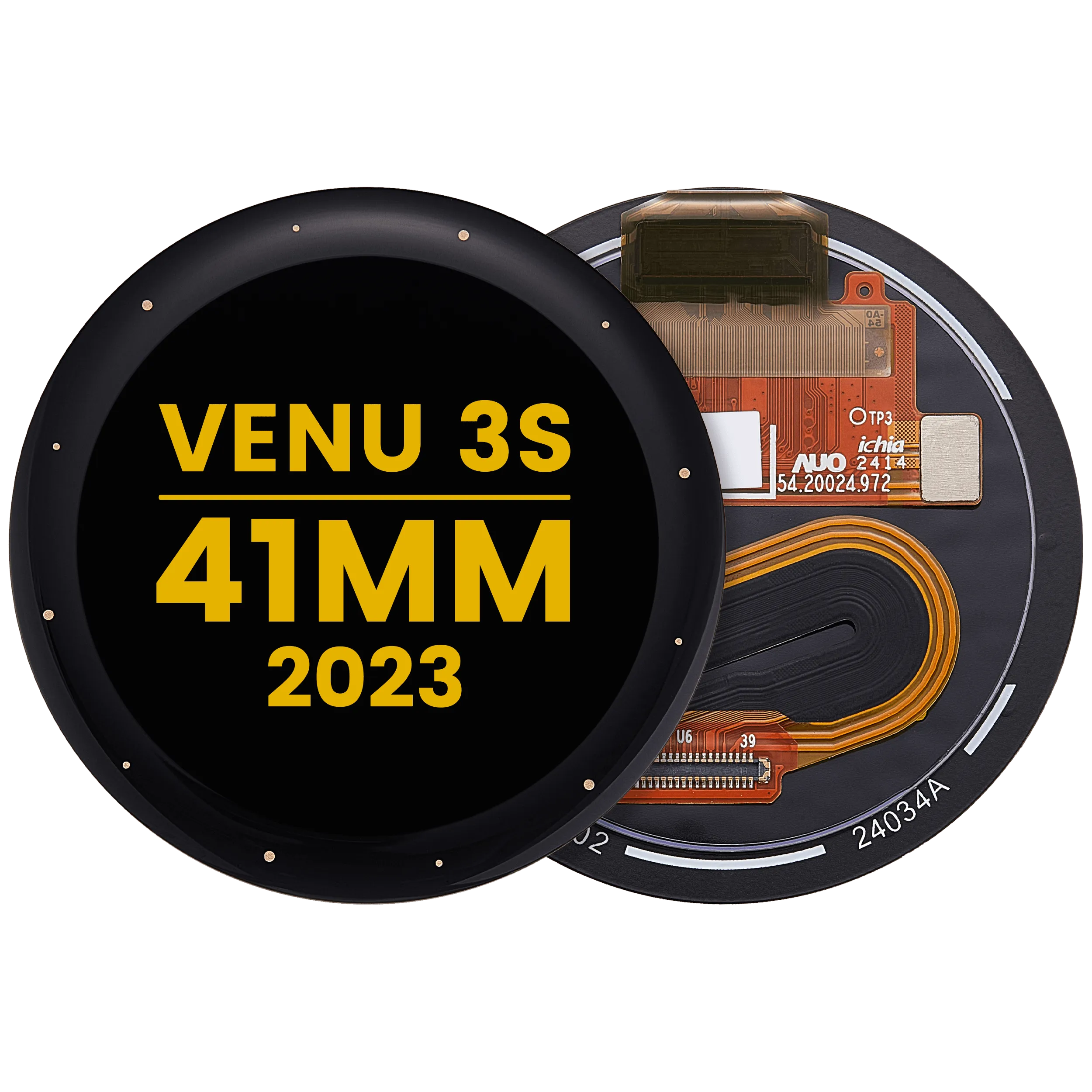 OLED-Display ohne Rahmen für Garmin Venu 3S (2023) (41MM) (Premium) (Schwarz)