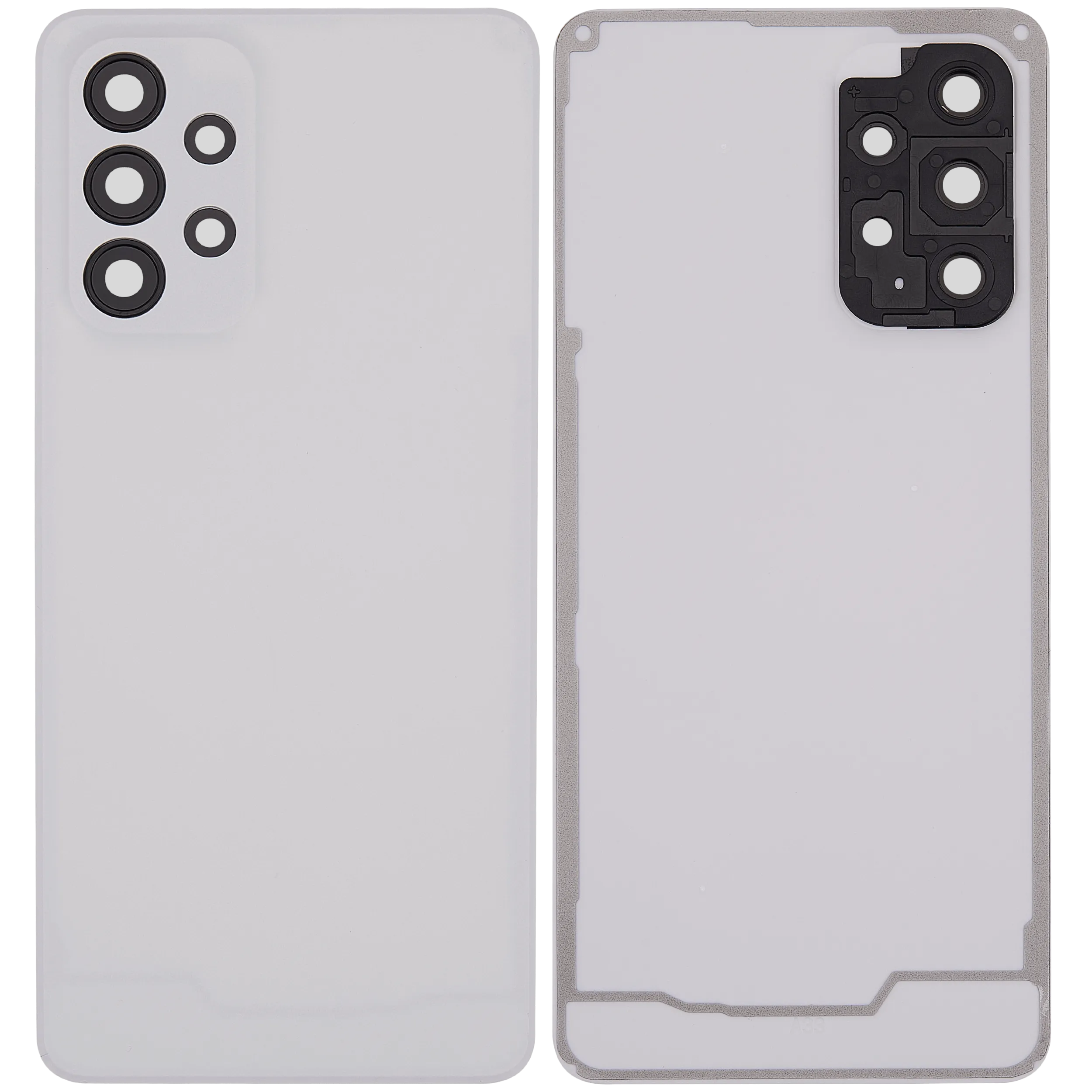 Backcover mit Camera Lens für Samsung Galaxy A33 5G (A336 / 2022) (ohne Logo) (Aftermarket Plus) (Weiß)