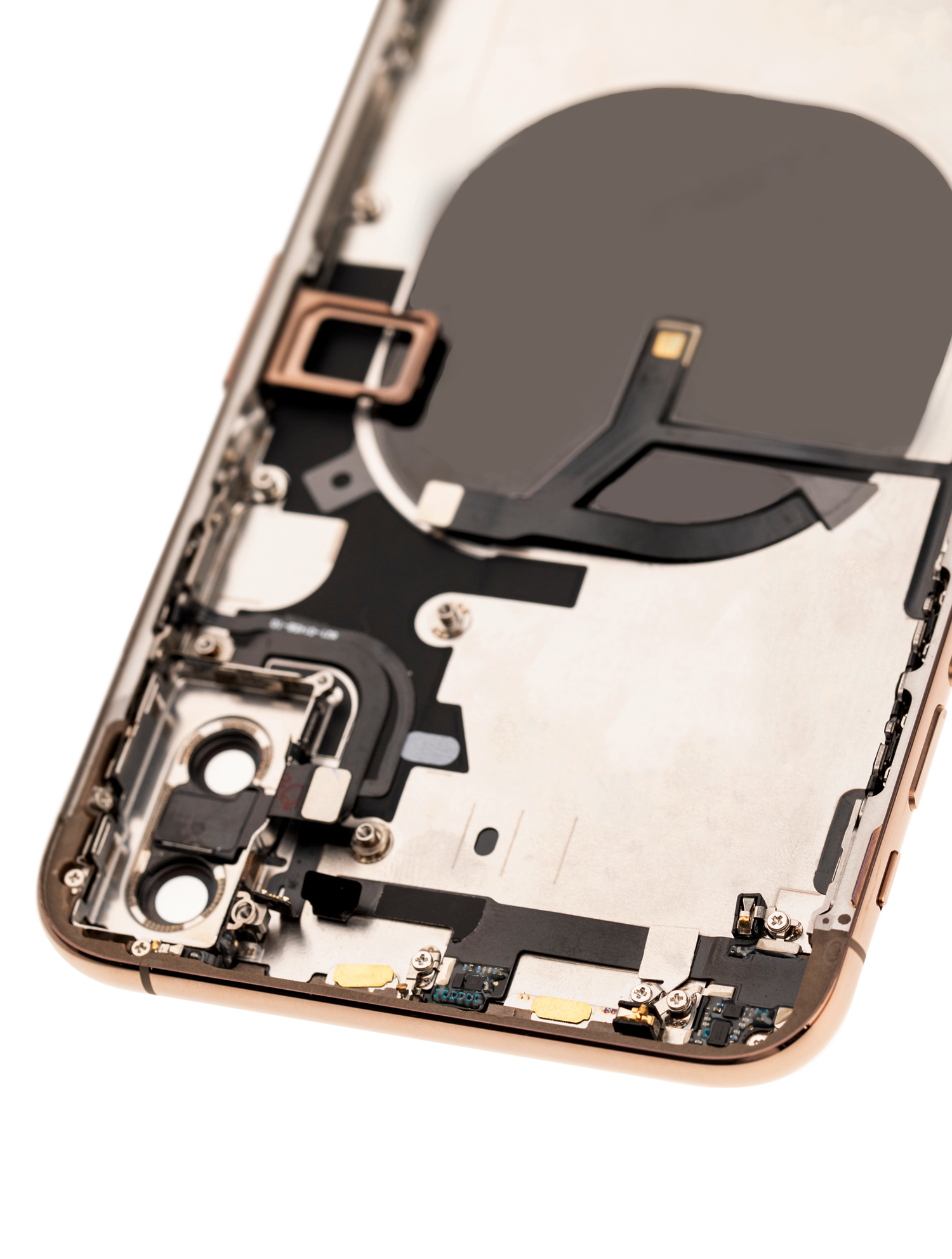 Backcover/Rahmen mit Small Components Pre-Installed für iPhone XS Max (gebrauchter OEM-Ausbau, Qualität A) (Gold)