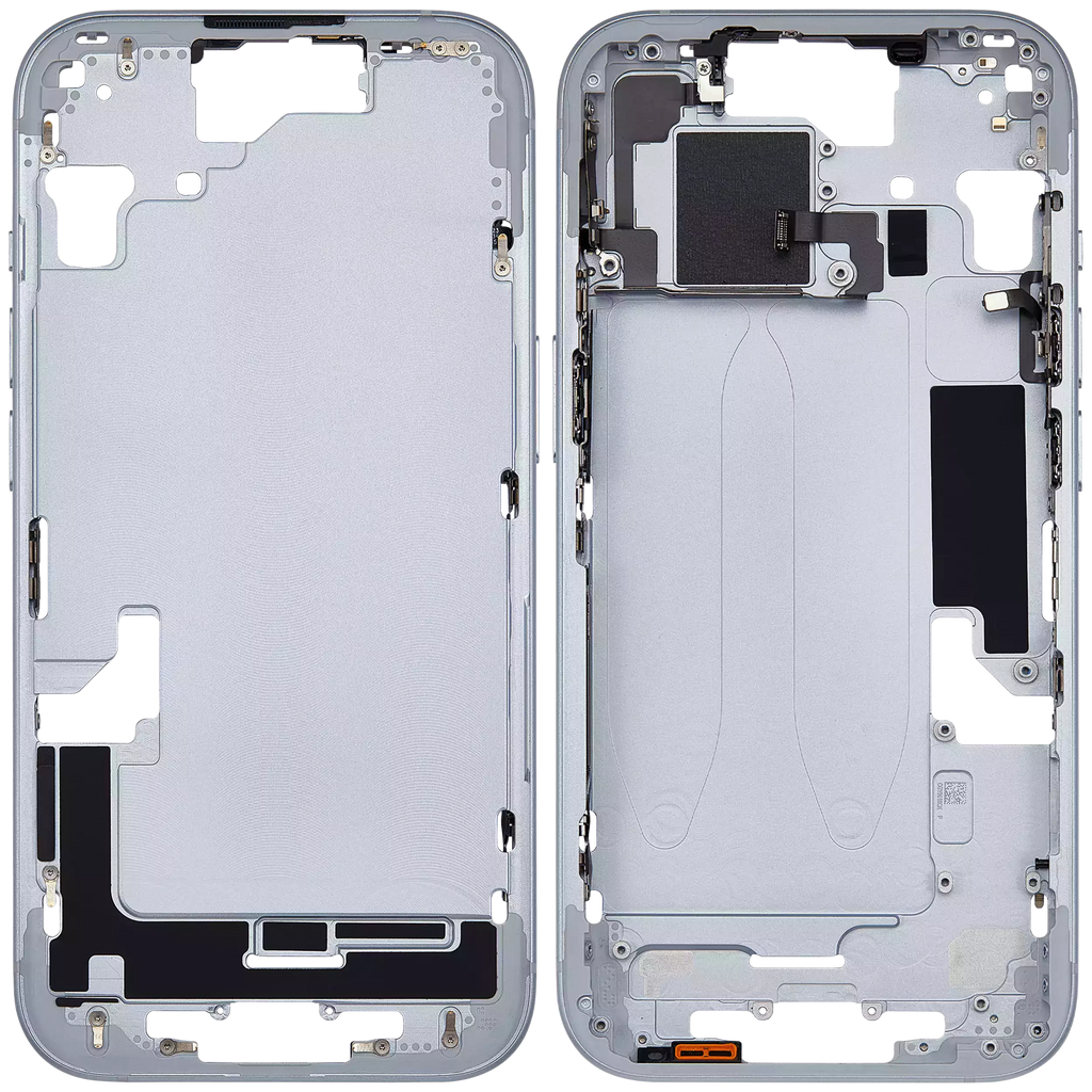 Midframe/Rahmen mit Small Parts für iPhone 15 (EU / Global Version) (gebrauchter OEM-Ausbau, Qualität A) (Blau)