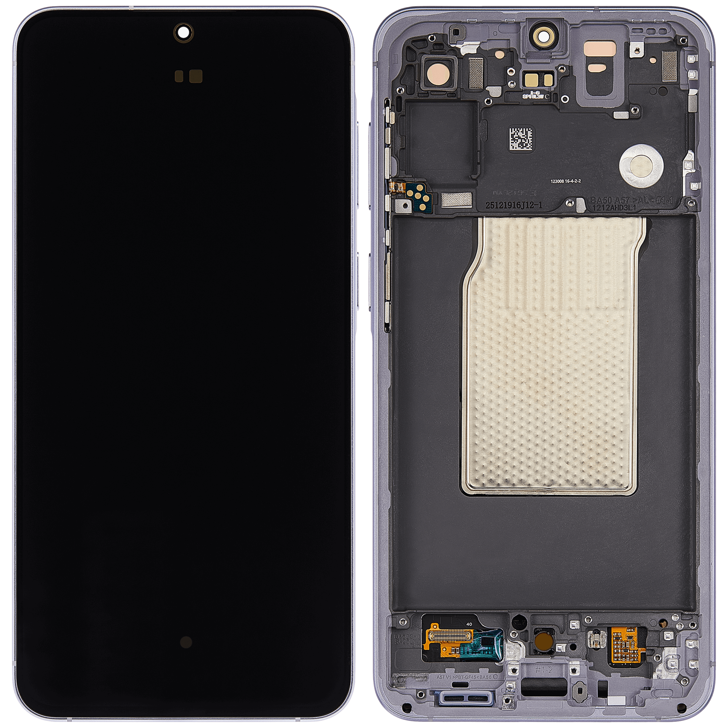 OLED-Display mit Rahmen für Samsung Galaxy A57 5G (A576 / 2026) (Refurbished) (Lilac)