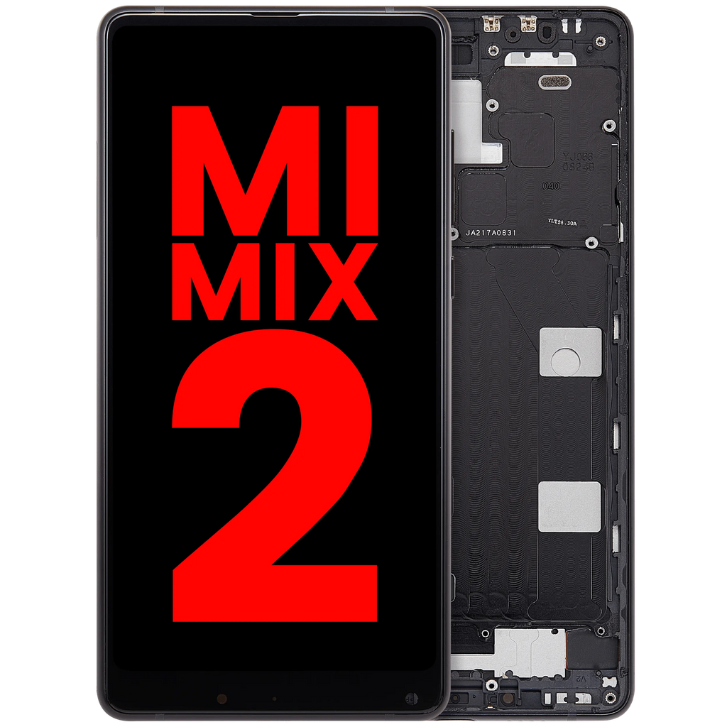 LCD-Display mit Rahmen für Xiaomi Mi Mix 2 (Aftermarket Plus) (Schwarz)