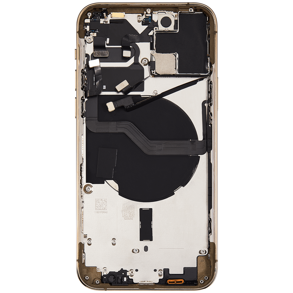 Backcover/Rahmen mit Small Parts für iPhone 12 Pro (EU / Global Version) (gebrauchter OEM-Ausbau, Qualität C) (Gold)