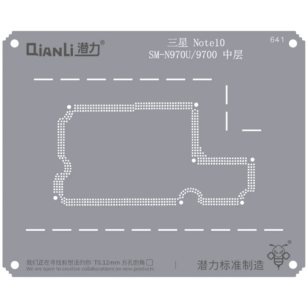 Bumblebee Stencil (QS641) for Samsung Galaxy Note 10 SM-N970U/9700 Back Cover/Frame