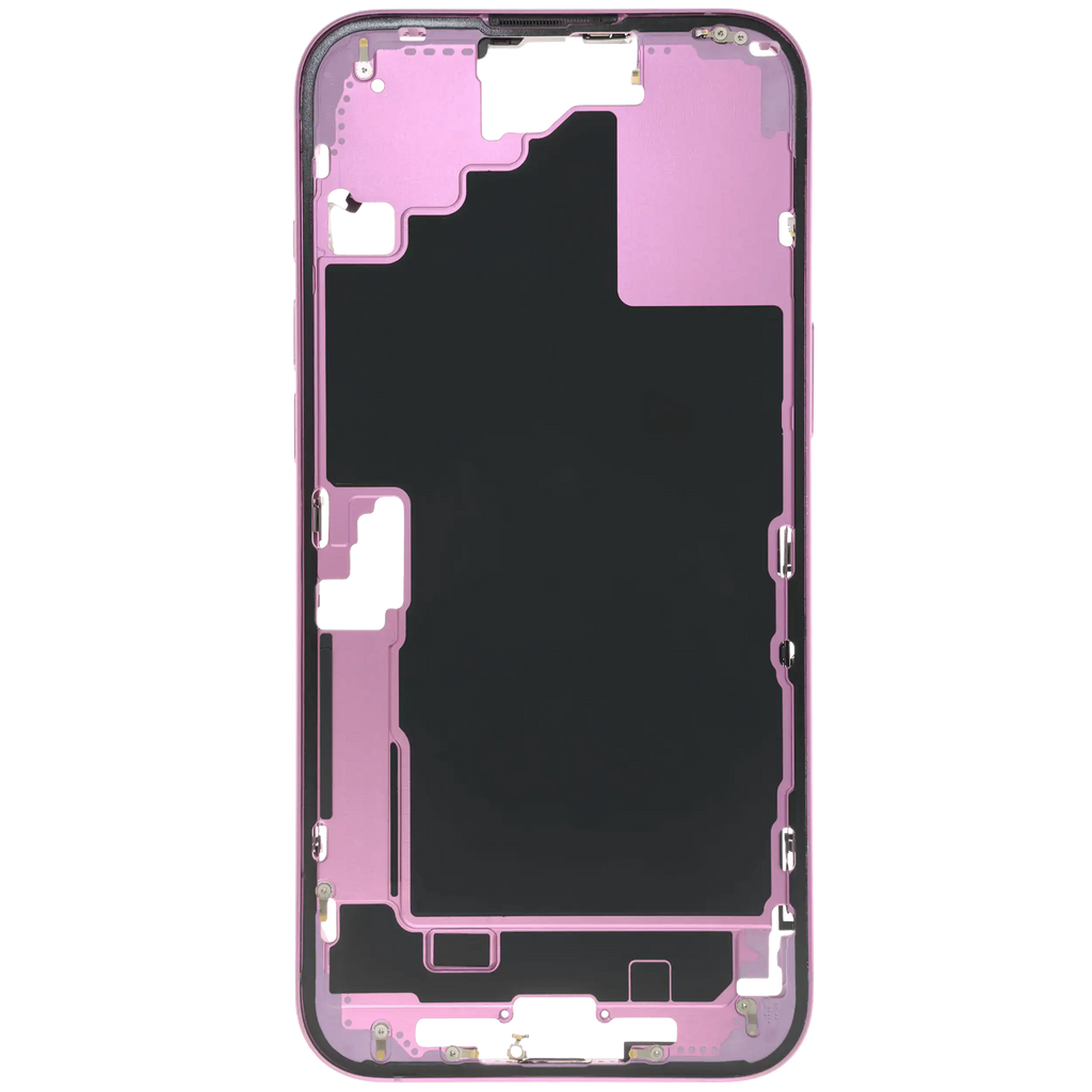 Midframe/Rahmen mit Small Parts für iPhone 16 Plus (US-Version) (gebrauchter OEM-Ausbau, Qualität C) (Pink)