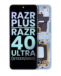 OLED-Display mit Rahmen für Motorola Razr Plus/40 Ultra (2023) OEM Glacier Blue