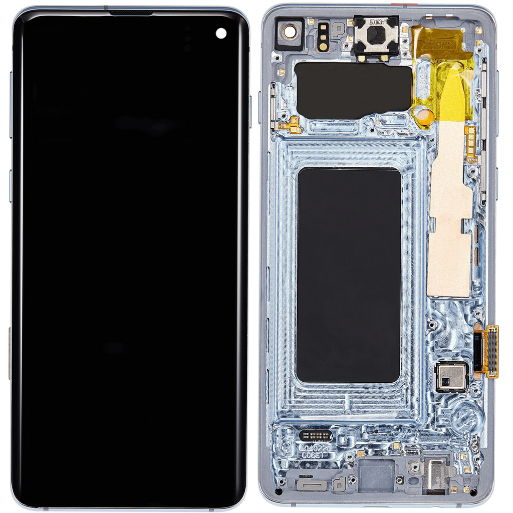 OLED-Display mit Rahmen für Samsung Galaxy S10 (Aftermarket Plus) (Prism Blue)
