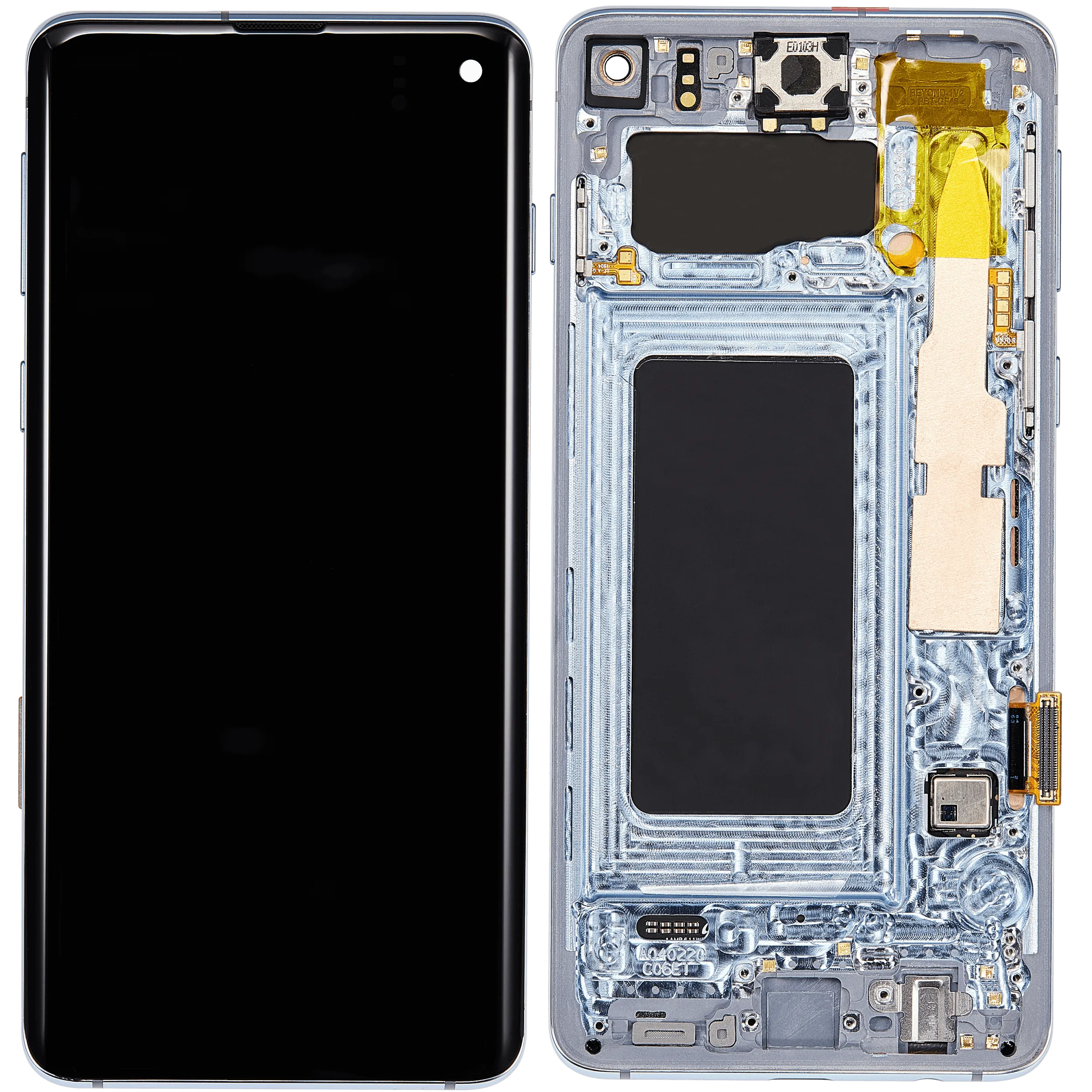 OLED-Display mit Rahmen für Samsung Galaxy S10 (Aftermarket Plus) (Prism Blue)