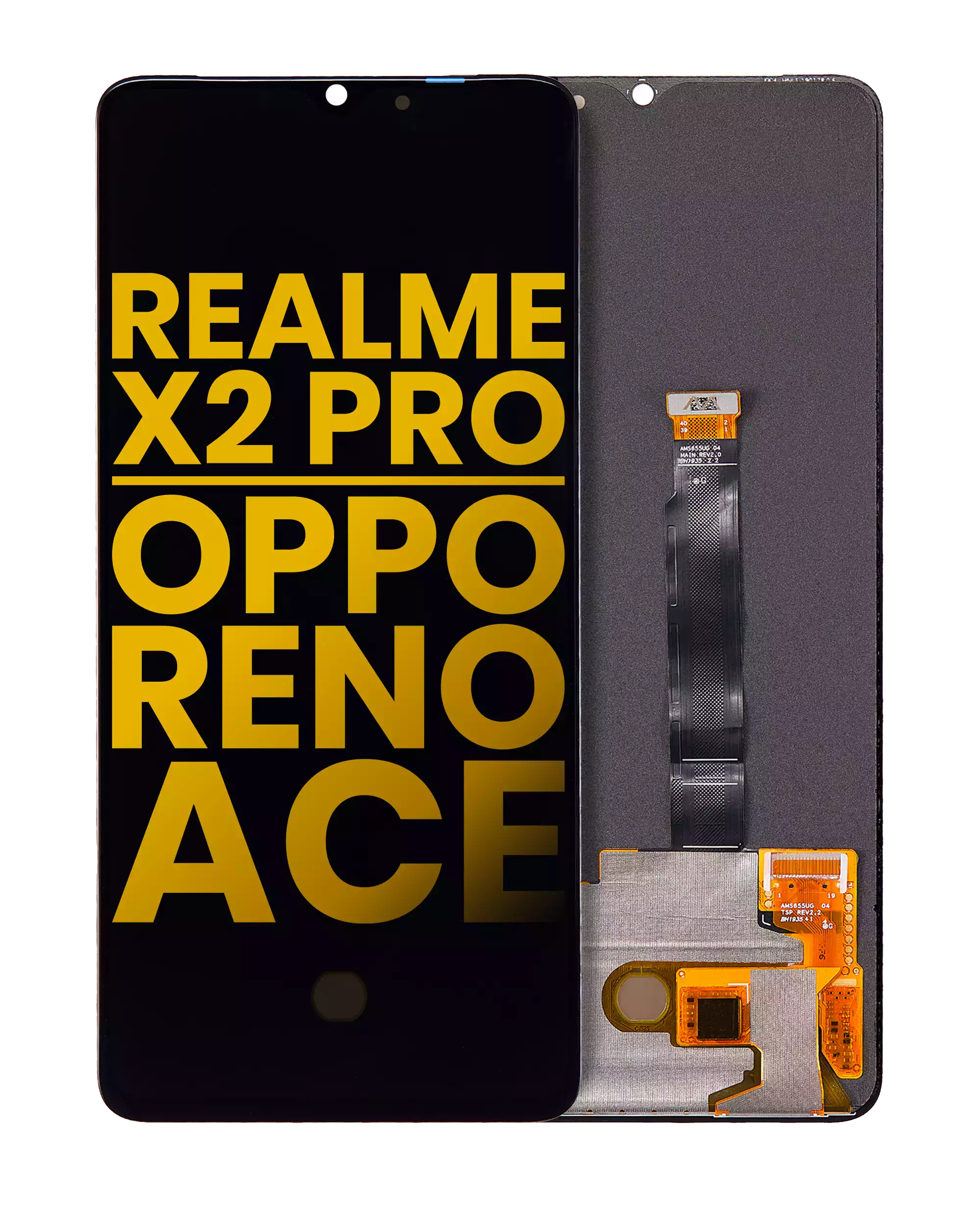 OLED-Display ohne Rahmen für Realme X2 Pro / Oppo Reno Ace (Refurb.) ()