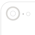 Rear Camera Aperture Ring for iPhone 16e (White)
