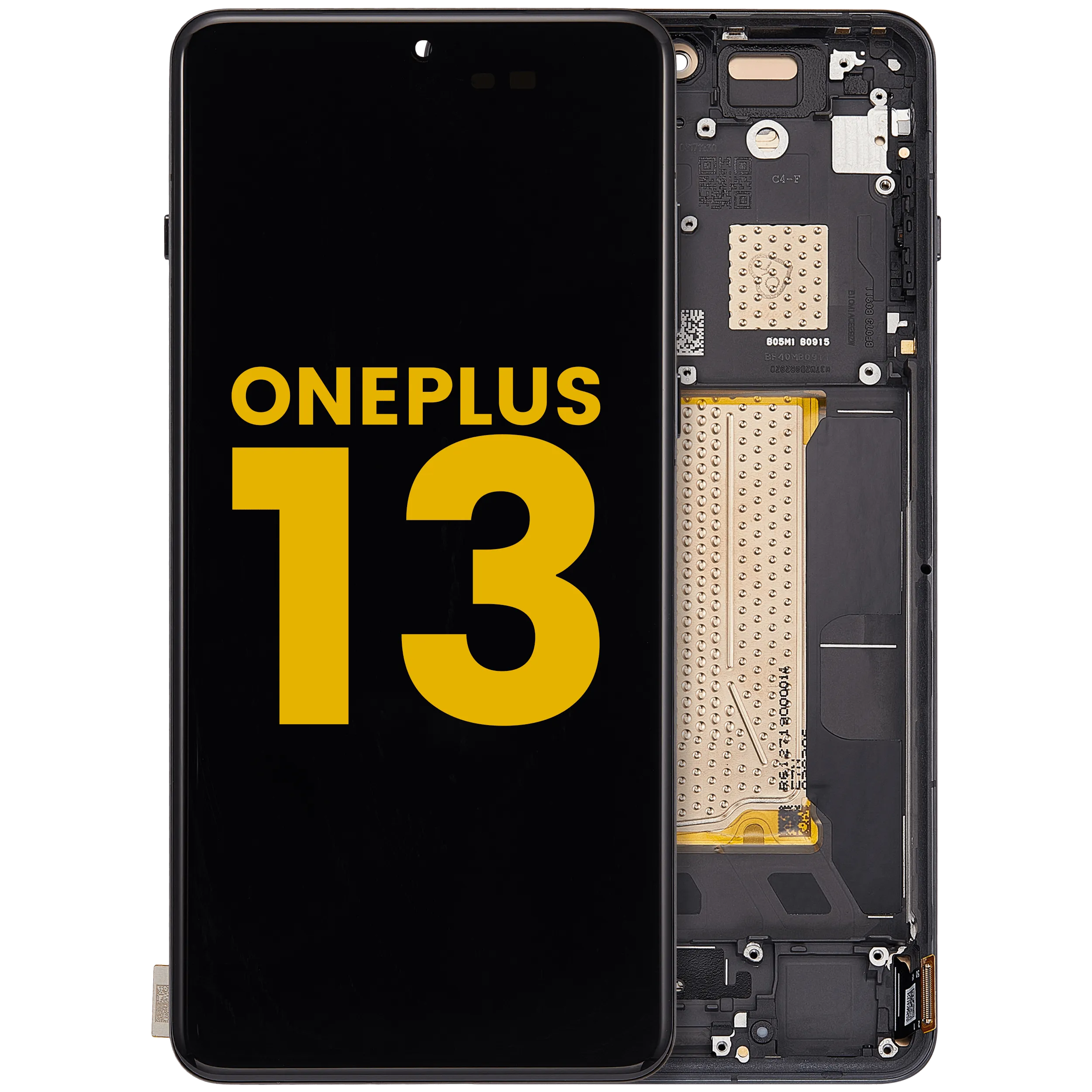 OLED-Display mit Rahmen für OnePlus 13 (Refurbished) (Black Eclipse)