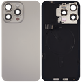 Backcover mit MagSafe Magnet & NFC & Blitz-Flexkabel für iPhone 15 Pro Max (gebrauchter OEM-Ausbau, Qualität B) (Natural Titanium)