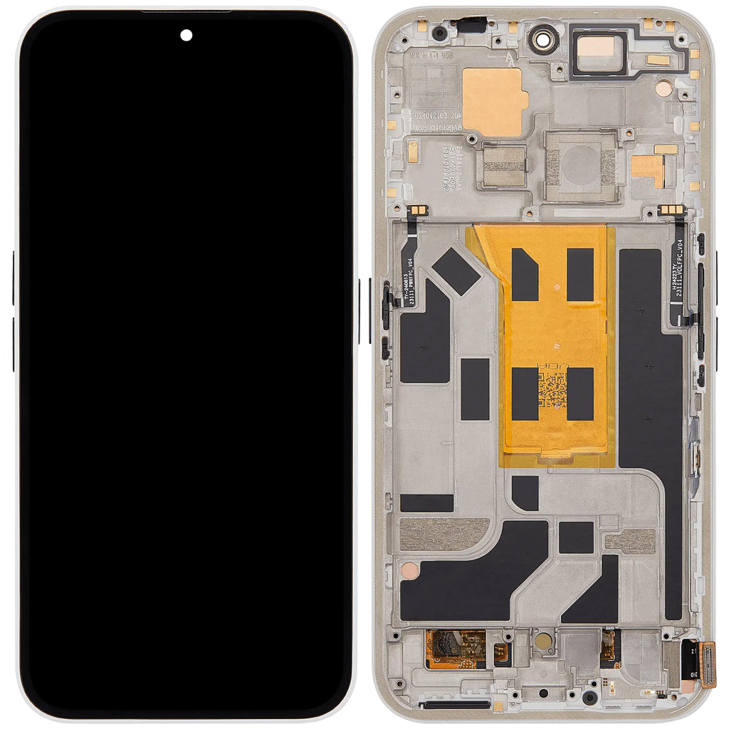 OLED-Display mit Rahmen für Nothing Phone (2a) (Refurbished) (Weiß)
