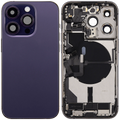 Backcover/Rahmen mit Ladebuchse Flex & Small Parts für iPhone 14 Pro (US-Version) (gebrauchter OEM-Ausbau, Qualität A) (Deep Purple)