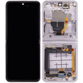 Inner OLED-Display mit Rahmen Compatible für Samsung Galaxy Z Flip 3 5G (F711) (US & International) (Aftermarket) (Lavender)