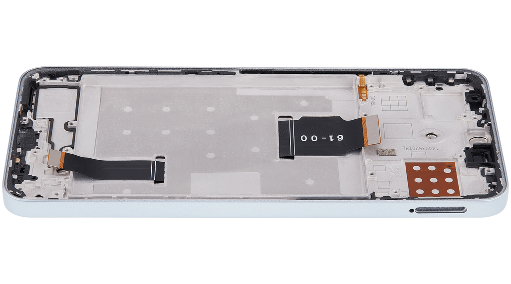 LCD-Display mit Rahmen für Honor X8A / X50i / 90 Lite ((Aftermarket Plus) (Titanium Silber)