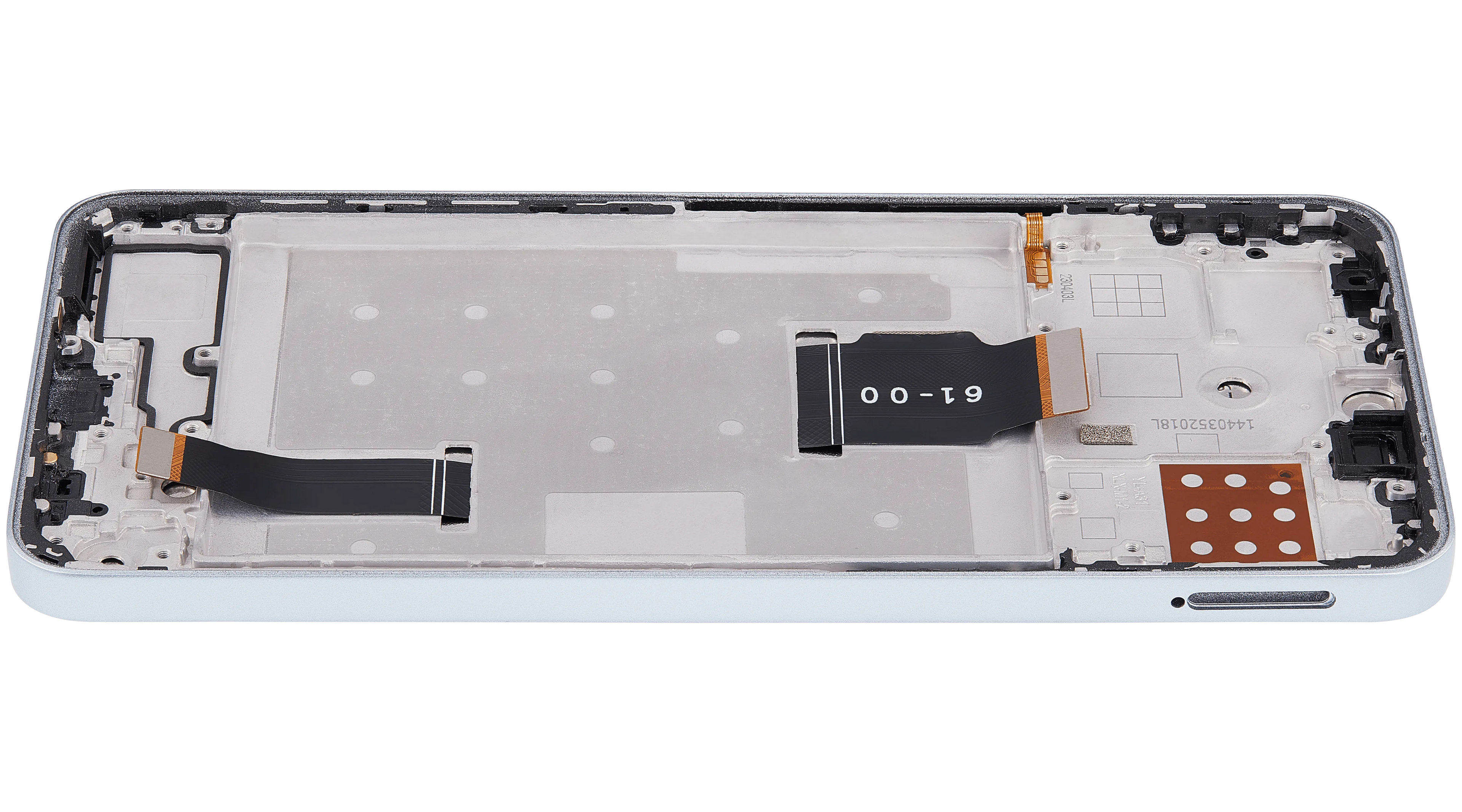 LCD-Display mit Rahmen für Honor X8A / X50i / 90 Lite ((Aftermarket Plus) (Titanium Silber)