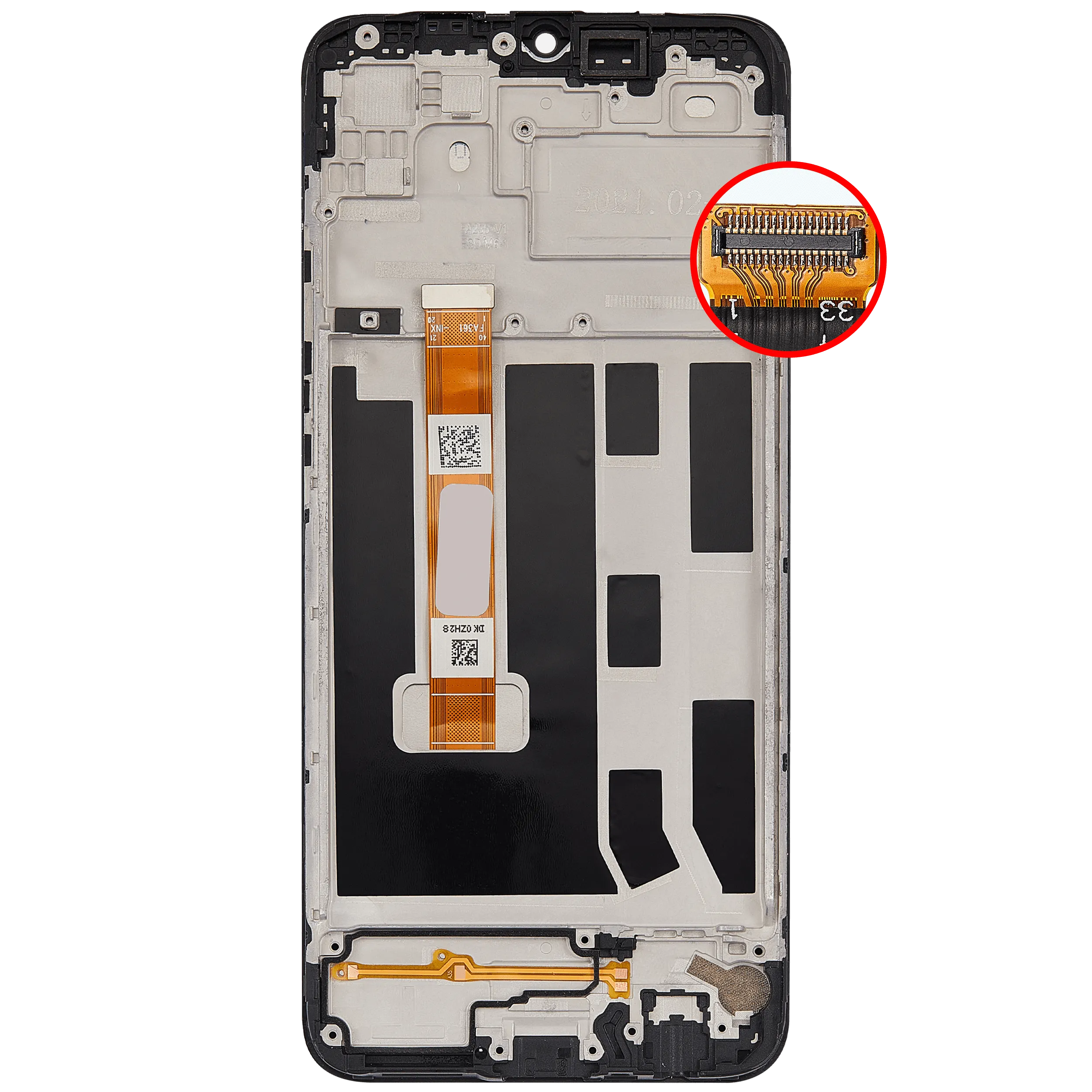 LCD-Display mit Rahmen für Huawei Enjoy 10E (2020) (Refurbished) (All Color)