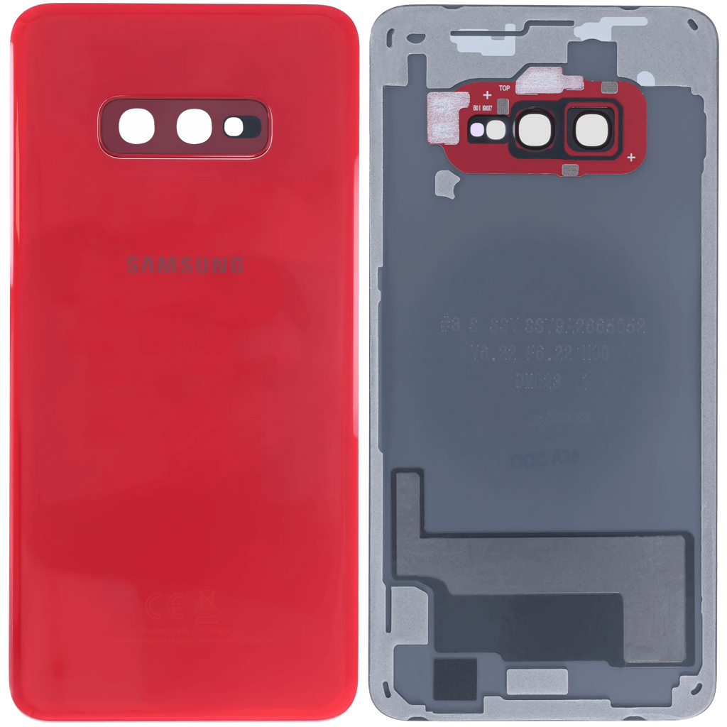 Backcover Glass mit Camera Lens für Samsung Galaxy S10e (Service Pack) (Rot)