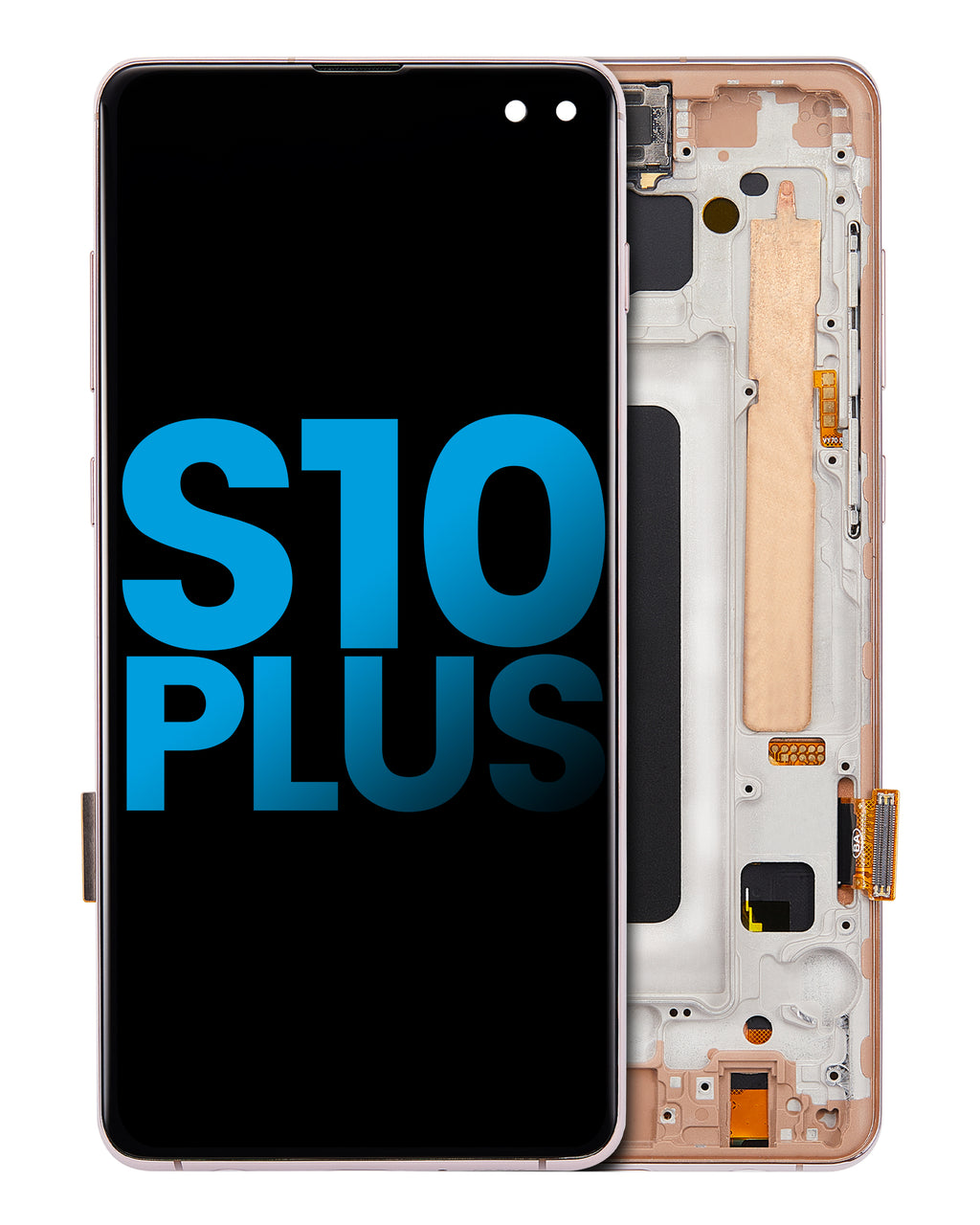 LCD-Display mit Rahmen f. Galaxy S10 Plus Aftermarket Plus Pink
