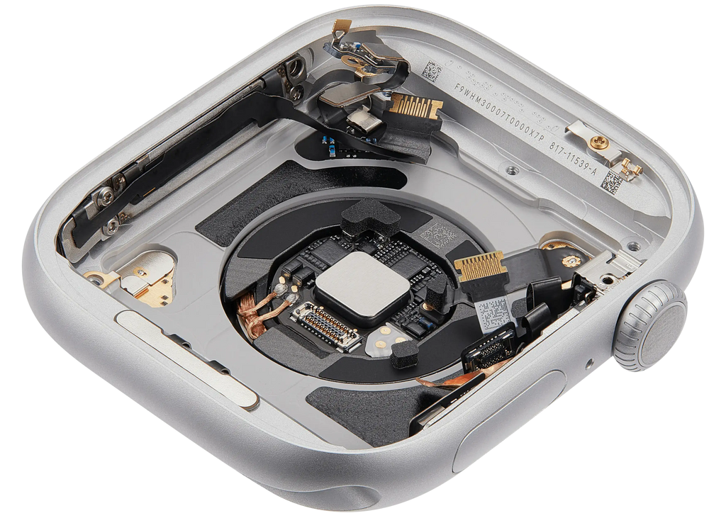 Backcover/Rahmen für Watch Series 11 (46MM) (gebrauchter OEM-Ausbau, Qualität A) (Cellular Version) (Aluminum / Silver)