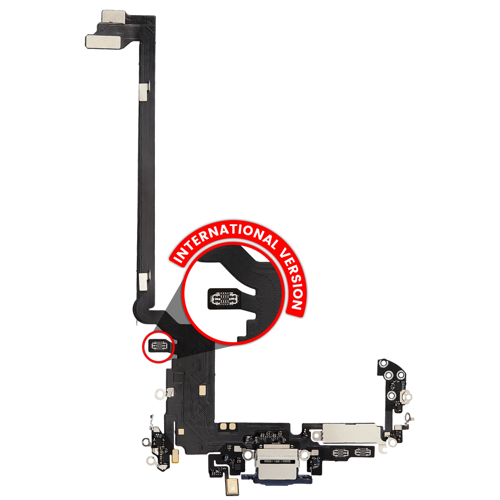 Ladebuchse Flex Cable für iPhone 17 Pro max (Aftermarket Plus) (Internationale Version) (Deep Blue)