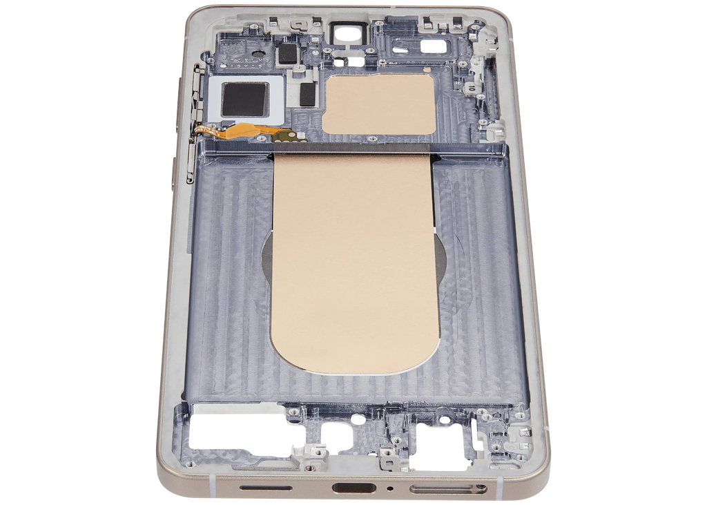 Midframe/Rahmen Compatible für Samsung Galaxy S25 Edge 5G (US & Internationale Version) (Titanium Icyblue / Titanium Silver)