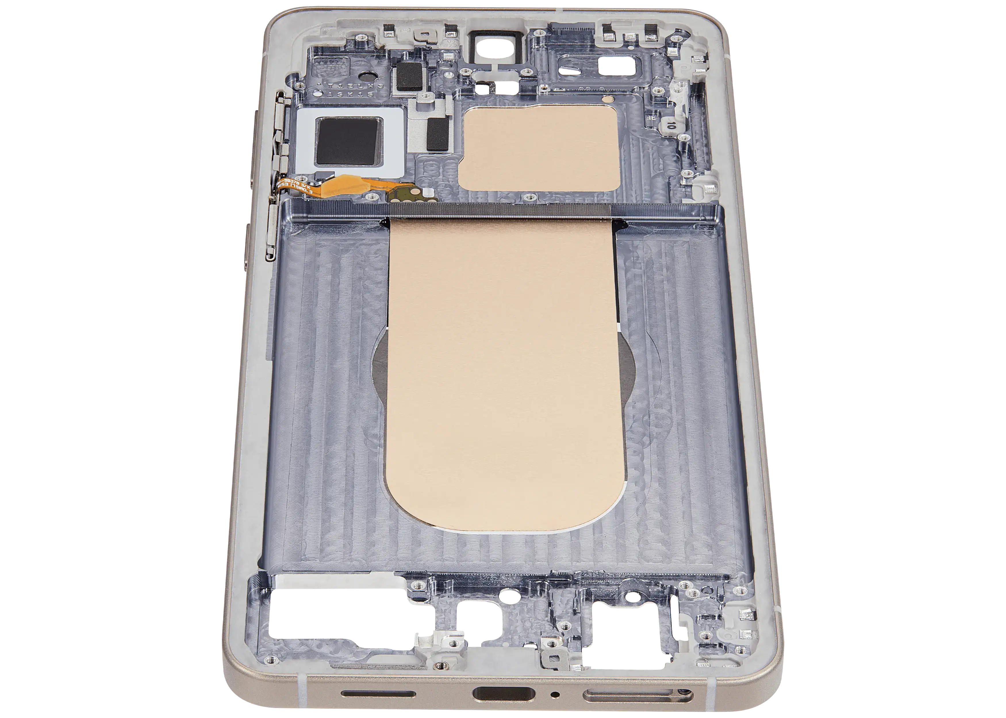 Midframe/Rahmen Compatible für Samsung Galaxy S25 Edge 5G (US & Internationale Version) (Titanium Icyblue / Titanium Silver)