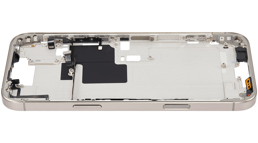 Midframe/Rahmen mit Power And Volume Button für iPhone 16 Pro Max (US-Version) (Aftermarket Plus) (Natural Titanium)