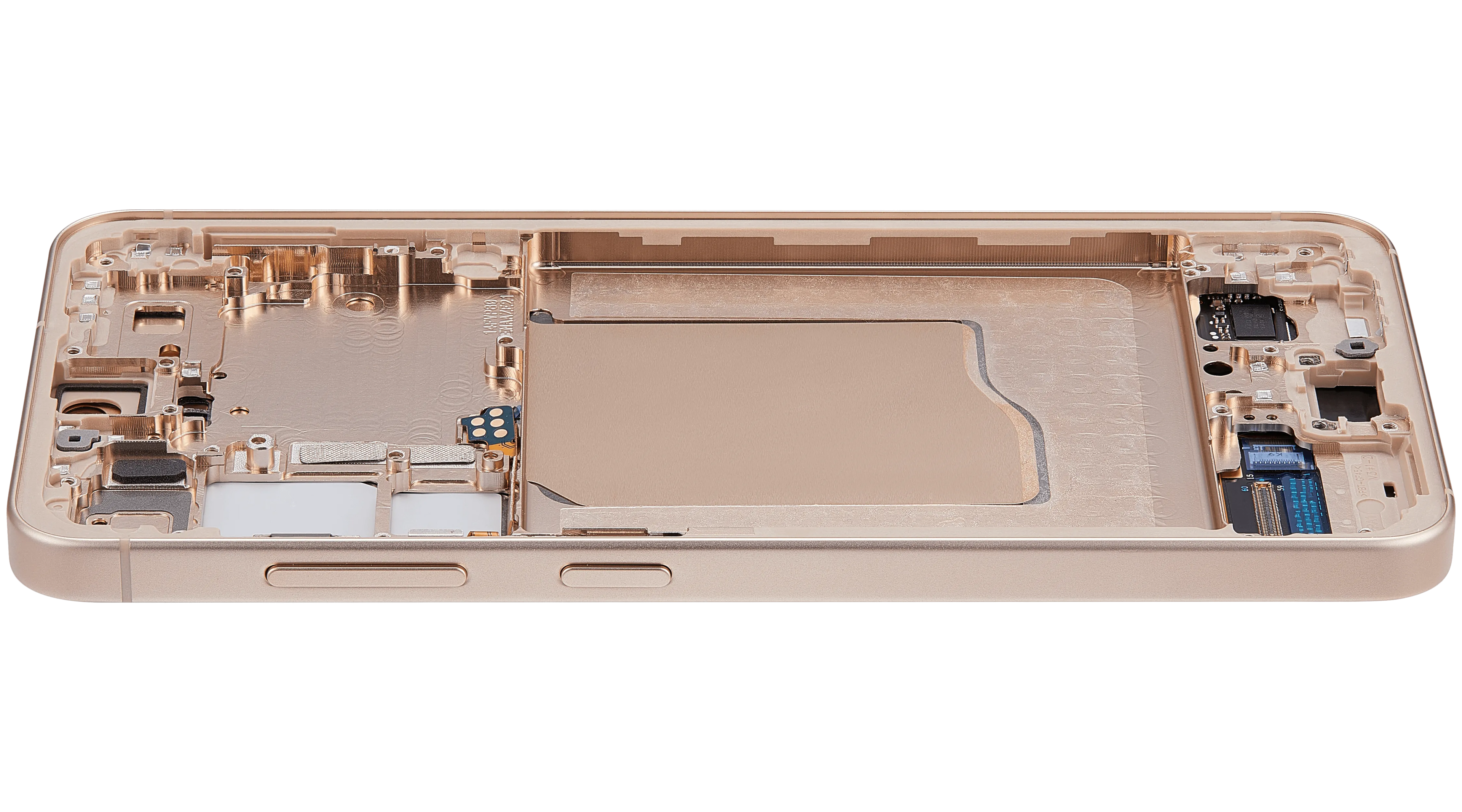 OLED-Display mit Rahmen für Samsung Galaxy S25 5G (US & International) (Aftermarket Plus) (Pink Gold)