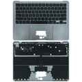 Top Case mit Keyboard (ANSI US) für MacBook Air 13" A2681 (2022) (gebrauchter OEM-Ausbau, Qualität B) (Space Grau)