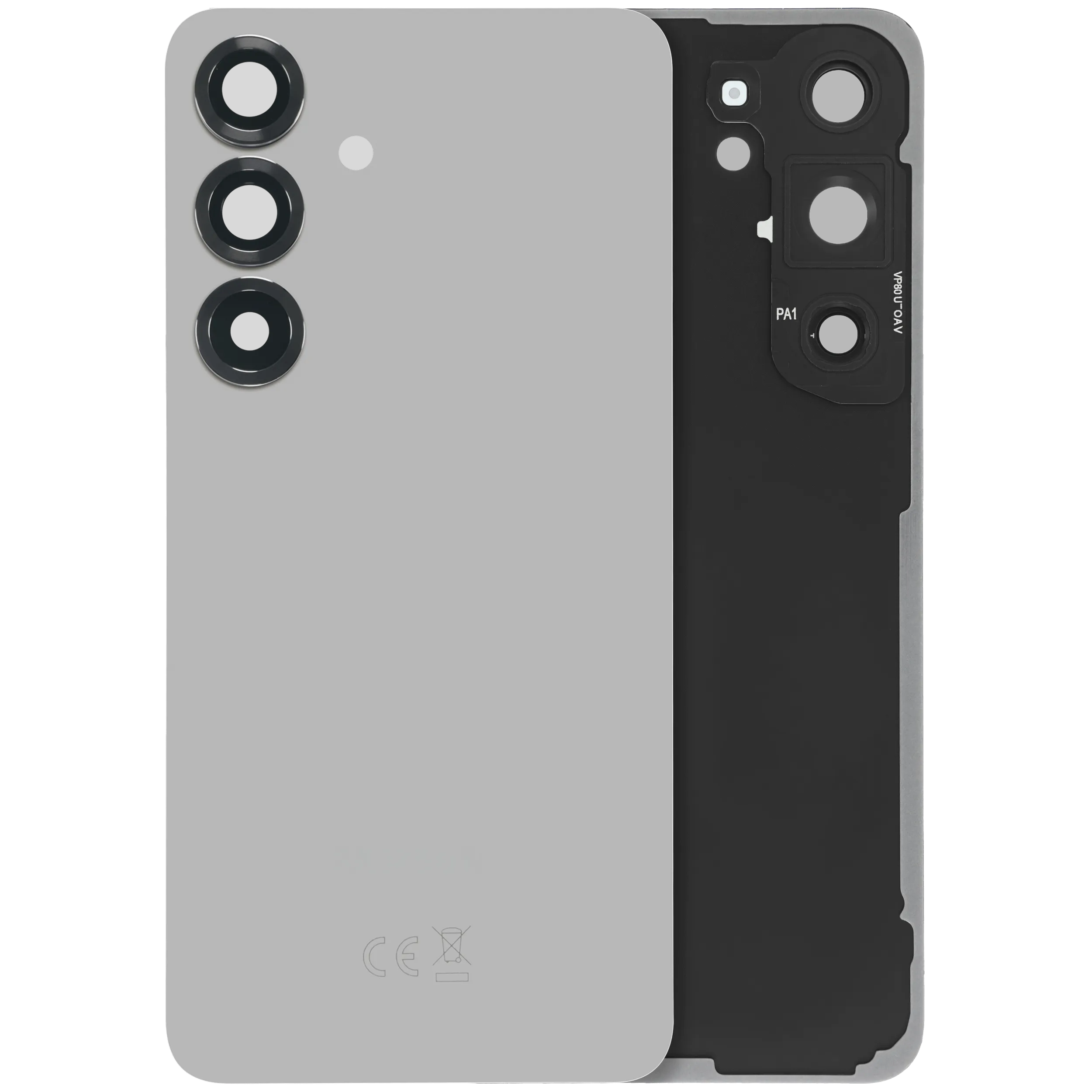 Backcover Glass mit Camera Lens für Samsung Galaxy S25 5G (Service Pack) (Silver Shadow)