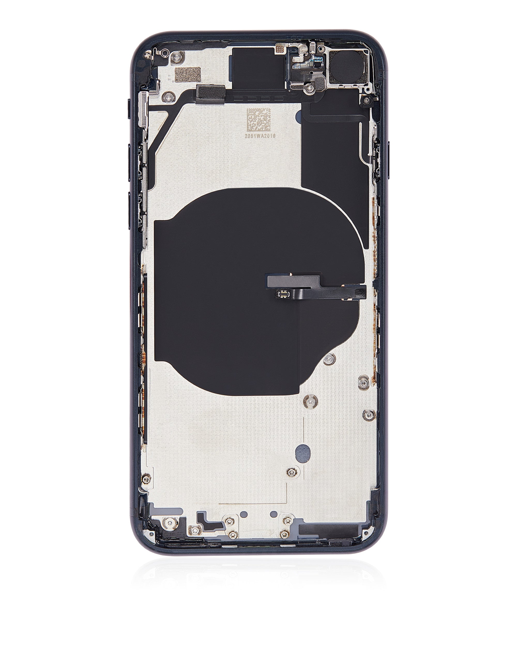 Backcover/Rahmen mit Small Components Pre-Installed für iPhone SE (2022) (gebrauchter OEM-Ausbau, Qualität C) (Midnight)