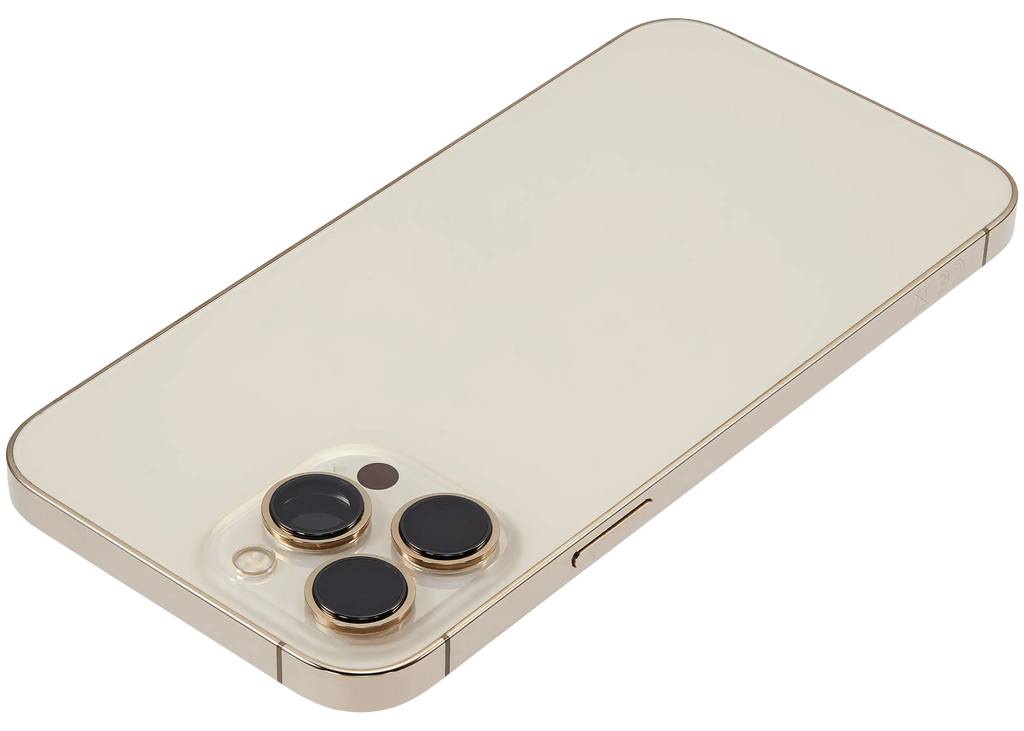Backcover/Rahmen mit Small Parts für iPhone 13 Pro Max (EU / Global Version) (gebrauchter OEM-Ausbau, Qualität B) (Gold)