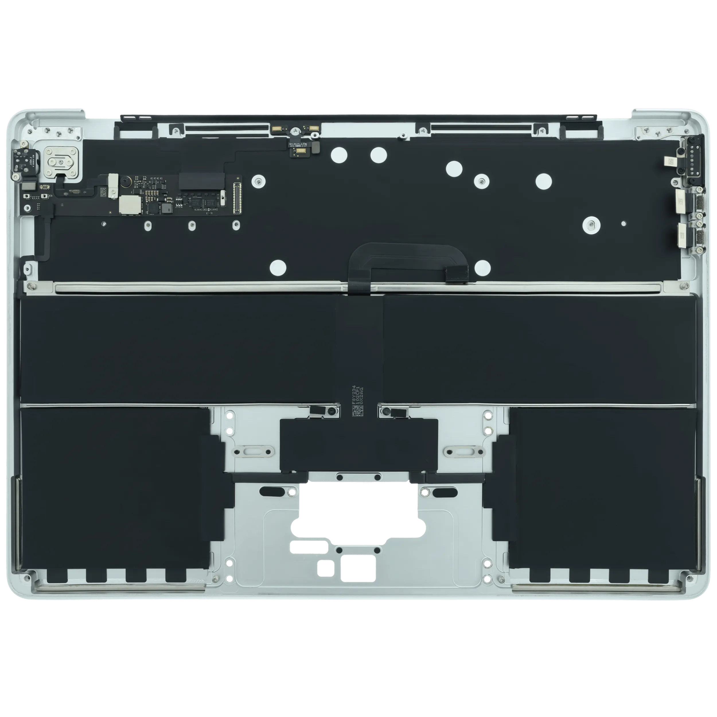 Top Case mit Keyboard (ANSI US) für MacBook Air 13" A2681 (2022) (gebrauchter OEM-Ausbau, Qualität B) (Silber)