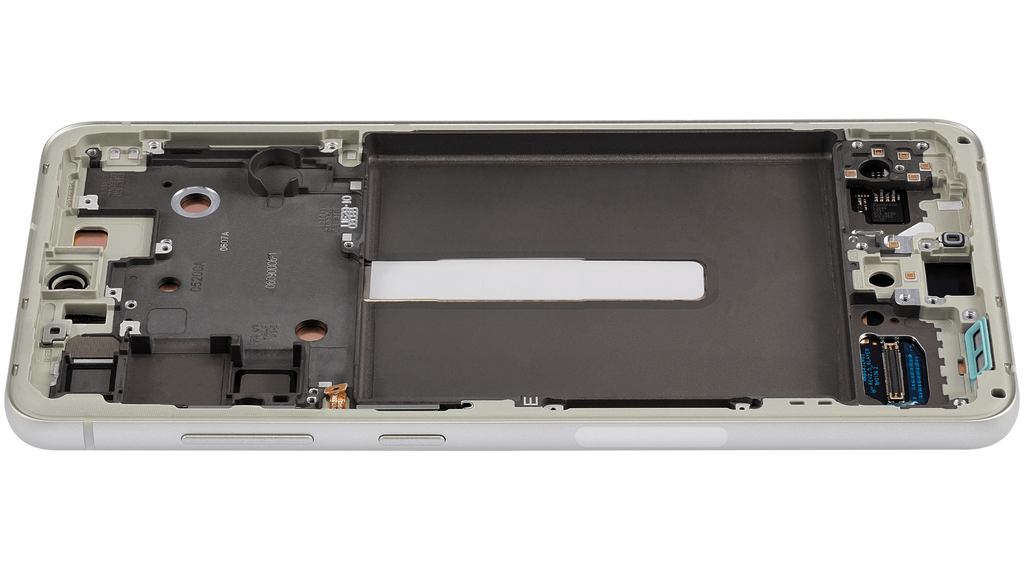 OLED-Display mit Rahmen für Samsung Galaxy S21 FE 5G (US & Internationale Version) (Aftermarket Plus) (120Hz) (Olive Green)