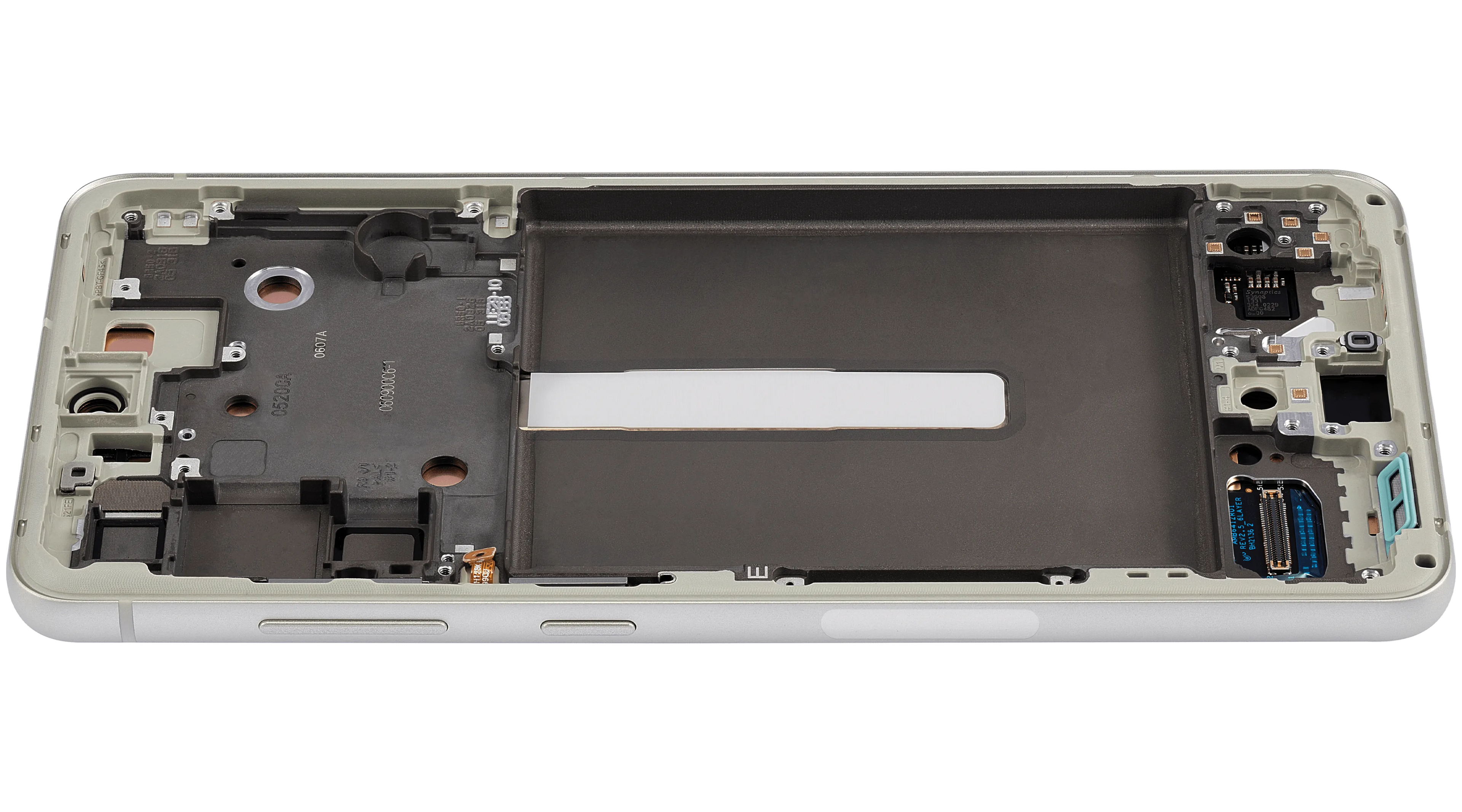 OLED-Display mit Rahmen für Samsung Galaxy S21 FE 5G (US & Internationale Version) (Aftermarket Plus) (120Hz) (Olive Green)