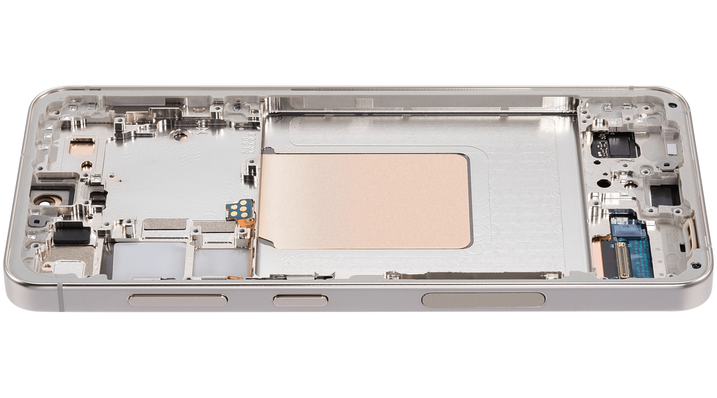 OLED-Display mit Rahmen für Samsung Galaxy S24 5G (US & Internationale Version) (Aftermarket Plus) (Amber Yellow)