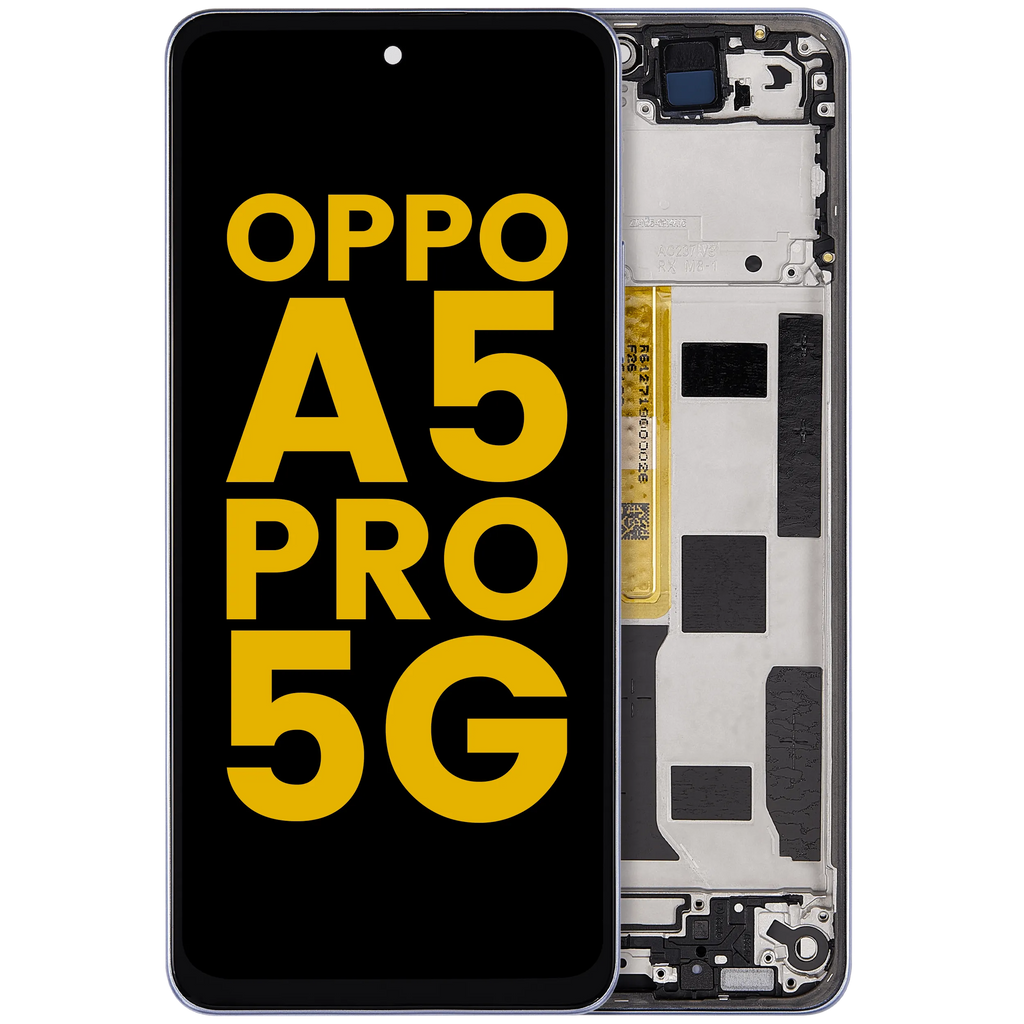 LCD-Display mit Rahmen Compatible für OPPO A5 Pro 5G (Refurbished) (Feather Blue)